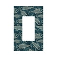 thumbnail image 1 of KLL Fish Style Pattern Electrical Outlet Covers, 3" x 5" 1 Pack Electric Receptacle Plug Covers for Decorator Receptacle Outlet & Switch-Style U, 1 of 6