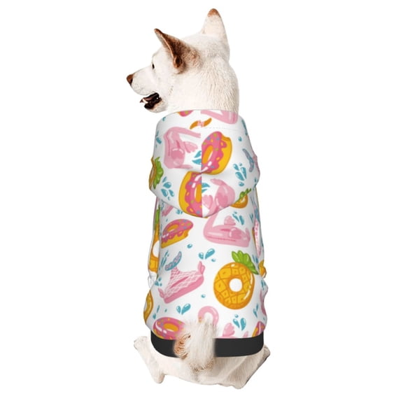 KLL Flamingo And Pineapple for Basic Dog Hoodie - Pet Hoodie Sweater with Leash Hole - Cute Dog Sweatshirt - Pet Clothes Hooded Sweatshirt for Dog & Cat -XX-Large
