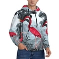 thumbnail image 1 of KLL Flamingo On The Jungle Print Mens Hoodie Long Sleeve Casual Pullover Hooded Sweatshirt Fashion Drawstring Hoodies with Pocket-Medium, 1 of 6