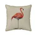 thumbnail image 1 of KLL Flamingo Sitting On Chair Decorative Throw Pillow Covers Velvet Soft for Couch Sofa Bedroom Living Room Outdoor (No pillow core)- 20"x20", 1 of 5