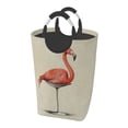 thumbnail image 1 of KLL Flamingo Sitting On Chair Laundry Hamper,Large Canvas Fabric Lightweight Storage Basket Toy Organizer Dirty Clothes Collapsible Waterproof, 1 of 6