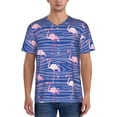 thumbnail image 1 of KLL Flamingo for Men's Baseball Shirts,Short Sleeve Casual Shirts Button Down Shirt for Men Beach Summer Wedding Shirt-3X-Large, 1 of 7