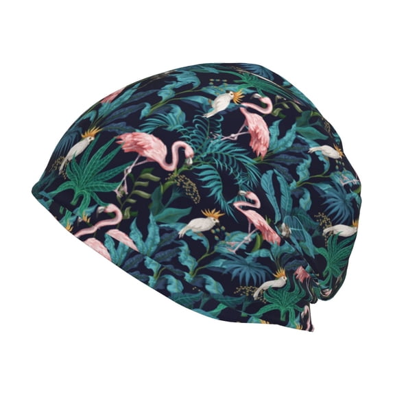 KLL Flamingos And Birds Winter Fall Beanie Knit Hats for Men & Women - Warm & Soft Stylish Toboggan Caps for Cold Weather