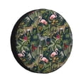 thumbnail image 1 of KLL Flamingos And Palm Leaves Pattern 14-17 inch Spare Tire Cover Universal Wheel Protector for Truck SUV Trailer Camping Rv Tire Covers-14 inch, 1 of 6