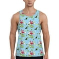 thumbnail image 1 of KLL Flamingos And Tropical Plants Print Men's Muscle Gym Workout Stringer Tank Tops Bodybuilding Fitness T-Shirts Tank Tops Men-Large, 1 of 7