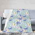 thumbnail image 1 of KLL Fleece Blanket Plush Throw Blanket Colorful Butterfly ,Soft Fuzzy Cozy Flannel Blanket for Couch Sofa Bed.(40"x30" ), 1 of 7