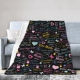 thumbnail image 1 of KLL Fleece Blanket Plush Throw Blanket I love you Mom ,Soft Fuzzy Cozy Flannel Blanket for Couch Sofa Bed.(50"x40" ), 1 of 7
