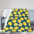 thumbnail image 1 of KLL Fleece Blanket Plush Throw Blanket Lemon ,Soft Fuzzy Cozy Flannel Blanket for Couch Sofa Bed.(60"x50" ), 1 of 7