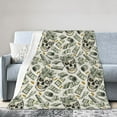 thumbnail image 1 of KLL Fleece Blanket Plush Throw Blanket Skull with Cash ,Soft Fuzzy Cozy Flannel Blanket for Couch Sofa Bed.(80"x60" ), 1 of 7