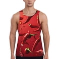 thumbnail image 1 of KLL Floating Red Chili Peppers Print Men's Muscle Gym Workout Stringer Tank Tops Bodybuilding Fitness T-Shirts Tank Tops Men-XX-Large, 1 of 7