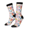 thumbnail image 1 of KLL Floral Ditsy Print Cool Socks Men's Women's Crew Socks Funny Crazy Novelty Stockings, 1 of 6