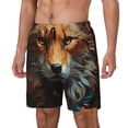 thumbnail image 1 of KLL Floral Fox for Mens Swim Trunks Quick Dry Swim Shorts with Built-in Compression Liner Funny Swimwear Bathing Suits-Medium, 1 of 6