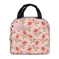 thumbnail image 1 of KLL Floral Mugs And Strawberries Print Insulated Lunch Bag Women, Reusable Cute Tote Lunch Box for Adult & Men, Leakproof Cooler Lunch Bags for Work Office Travel Picnic, 1 of 5