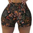 thumbnail image 1 of KLL Floral Pattern Workout Shorts for Women Scrunch Short Gym Yoga Running Sport Active Exercise Fitness Shorts, 1 of 8