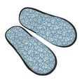 thumbnail image 1 of KLL Floral Retro Style Slippers for Women Men House Slip on Indoor Outdoor Bedroom Furry Fleece Lined Ladies Comfy Anti-Skid Rubber Hard Sole-Medium, 1 of 8