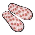 thumbnail image 1 of KLL Floral Strawberr Slippers for Women Men House Slip on Indoor Outdoor Bedroom Furry Fleece Lined Ladies Comfy Anti-Skid Rubber Hard Sole-Medium, 1 of 8