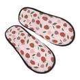 thumbnail image 1 of KLL Floral Strawberr Slippers for Women Men House Slip on Indoor Outdoor Bedroom Furry Fleece Lined Ladies Comfy Anti-Skid Rubber Hard Sole-Medium, 1 of 8