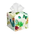 thumbnail image 1 of KLL Floral Vintage Print Tissue Box Cover,Leather Tissue Holder Square Facial Tissue Case Facial Paper Organizer Dispenser for Bathroom, Vanity Countertop, 1 of 7