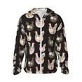 thumbnail image 1 of KLL Flowe Rooster Print Men's Women’s UPF 50+ Sun Protection Outdoor Hoodie Jacket Long Sleeve Fishing Hiking Performance Shirt-Large, 1 of 6