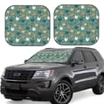 thumbnail image 1 of KLL Flowe Rooster Windshield Sun Shade 2-Piece Foldable Car Front Window Sunshade for Most Sedans SUV Truck- Medium, 1 of 5