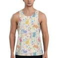 thumbnail image 1 of KLL Flower Color Rabbit Print Men's Muscle Gym Workout Stringer Tank Tops Bodybuilding Fitness T-Shirts Tank Tops Men-XX-Large, 1 of 7