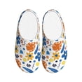thumbnail image 1 of KLL Flower Pattern Adult Unisex Cozy Slippers,Fuzzy Slip-on Slippers TPR Sole Slippers Comfort Plush Home Footwear for Indoor & Outdoor-8, 1 of 7