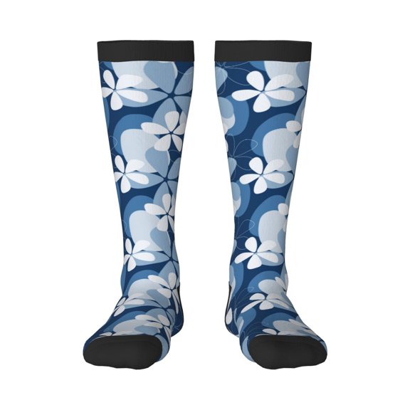 KLL Flower Print Cool Socks Men's Women's Crew Socks Funny Crazy Novelty Stockings