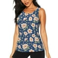 thumbnail image 1 of KLL Flower Print Womens Tank Top Sleeveless Workout Tops Athletic Running Shirts Yoga Gym Clothes-XX-Large, 1 of 7
