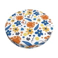 thumbnail image 1 of KLL Flower Round Bar Chair Cushion Cover 14 inch ,Bar Stool Protector with Elastic, Soft Washable, 1 of 6