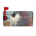 thumbnail image 1 of KLL Flower White Horse (2) Pattern Mailbox Covers,Magnetic Mailbox Waterproof Post Box Cover Post Letter Box Cover Decorations Standard Size-21x18 in, 1 of 8