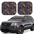 thumbnail image 1 of KLL Flowers And Birds Windshield Sun Shade 2-Piece Foldable Car Front Window Sunshade for Most Sedans SUV Truck- Large, 1 of 5