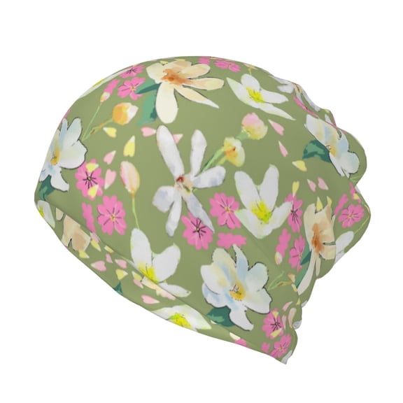 KLL Flowers And Buds Pirnt Wicking Running Beanie Head Wrap Cycling Bandana for Men Women