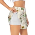 thumbnail image 1 of KLL Flowers And Hens Pattern Shorts Women,Athletic Shorts High Waisted Running Shorts Pocket Sporty Short Gym Elastic Workout Shorts-Large, 1 of 7