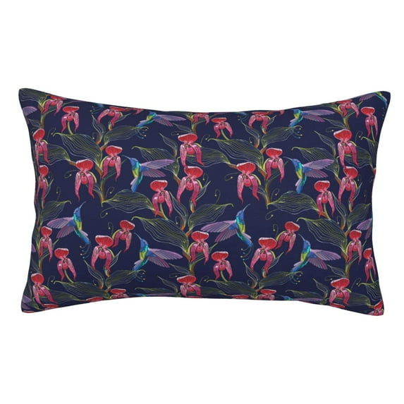 KLL Flowers And Humming Bird Pillow Covers Envelope Closure,Super Soft and Cozy Fuzzy Fleece Pillow Case Cover 20"x30"