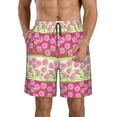 thumbnail image 1 of KLL Flowers Men's Casual Summer Beach Shorts Hawaiian Shorts with Pockets-Large, 1 of 5