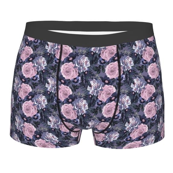 KLL Flowers Men's Cotton Boxer Briefs Underwear-X-Large
