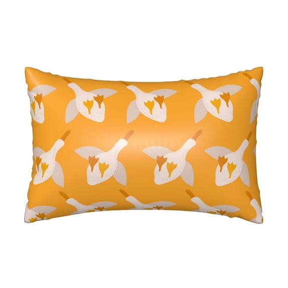 KLL Flying Ducks Pattern Silk Pillowcase for Hair and Skin Standard Size 20"X 30" Soft Breathable Pillow Covers for Sleeping