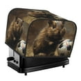 thumbnail image 1 of KLL Football Loving Hamster Print 4 Slice Toaster Dust Covers Kitchen Small Appliance Cover with 2 Pockets,Can hold Jam Spreader Knife & Toaster Tongs (12.4 x 10.6 x 8.2), 1 of 6