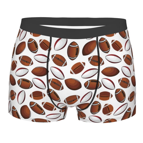 KLL Football Men's Cotton Boxer Briefs Underwear-Large