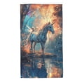 thumbnail image 1 of KLL Forest Lake White Horse Ultra Absorbent & Soft Hand Towels for Bath, Hand, Face, Gym and Spa-27.5x16in, 1 of 7