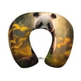 thumbnail image 1 of KLL Forest Panda Pattern Memory Foam Cervical Neck Pillow Versatile U-Shaped Pillows for Home/Office/Camping/Travelling/Soft Washable Cover, 1 of 8