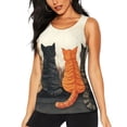thumbnail image 1 of KLL Four Cats Watching Rain Print Womens Tank Top Sleeveless Workout Tops Athletic Running Shirts Yoga Gym Clothes-Medium, 1 of 7