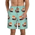 thumbnail image 1 of KLL Fox Men's Casual Summer Beach Shorts Hawaiian Shorts with Pockets-Large, 1 of 5