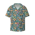 thumbnail image 1 of KLL Foxes and Birds in Forest Print Men's Shirt Short Sleeve Button Down Summer Cuba Beach Shirts- 3X-Large, 1 of 7