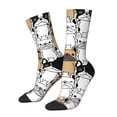 thumbnail image 1 of KLL French Bulldog 2 Print Cool Socks Men's Women's Crew Socks Funny Crazy Novelty Stockings, 1 of 6