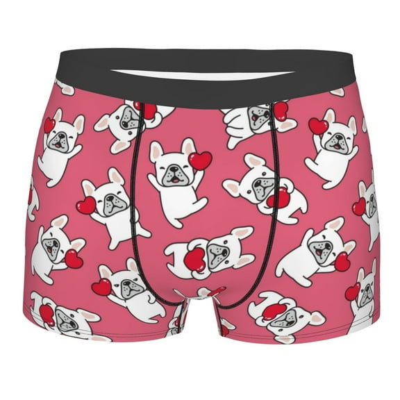 KLL French Bulldog Men's Cotton Boxer Briefs Underwear-XX-Large