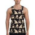 thumbnail image 1 of KLL French Bulldog Print Men's Muscle Gym Workout Stringer Tank Tops Bodybuilding Fitness T-Shirts Tank Tops Men-Medium, 1 of 7