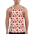 thumbnail image 1 of KLL Fresh Red Tomato Print Men's Muscle Gym Workout Stringer Tank Tops Bodybuilding Fitness T-Shirts Tank Tops Men-XX-Large, 1 of 7