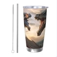 thumbnail image 1 of KLL Friendship Dragon Print 40oz Stainless Steel Insulated Car Cup with Spillproof Lid - Keep Your Drink Hot or Cold on the Go-Straw Two-piece Set, 1 of 8