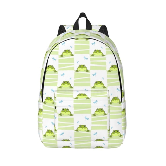 KLL Frogs and Dragonflies Print Travel Laptop Backpack - College Backpack Business Work Bag Nurse Bag Casual Daypack for Weekender Business Hiking -Small